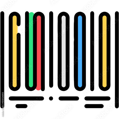 Colorful lit matchsticks arranged vertically on a black background with vibrant hues and shadows