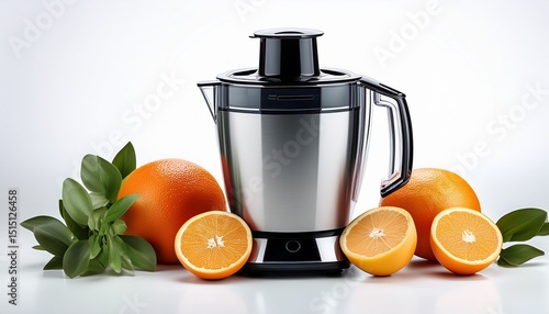 contemporary stain less juicer isolated on white background
