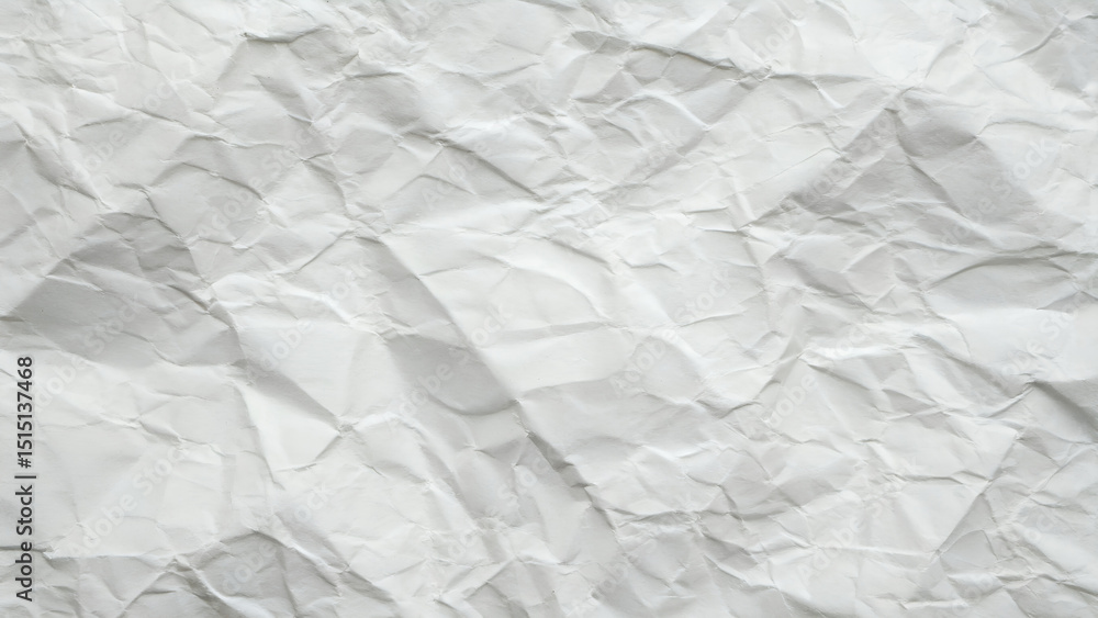 Obraz premium Textured White Crumpled Paper Background Blank Space for Your Ideas