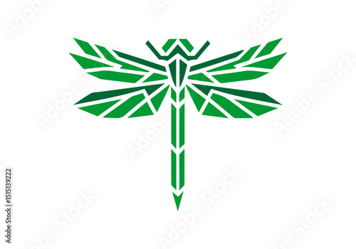 Dragonfly Geometric Illustration Vector Isolated by AZ for Books, Arts, Design and Decoration Graphic Asset