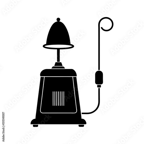 Wax heater silhouette illustration