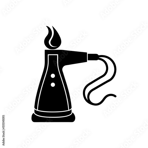 Wax heater silhouette illustration