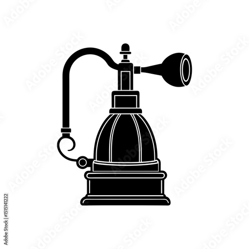 Wax heater silhouette illustration