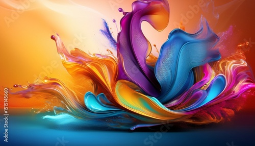 dynamic interactive art banner showcasing vibrant mixed media design