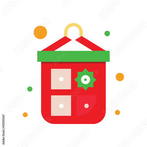 advent calendar vector art on white background
