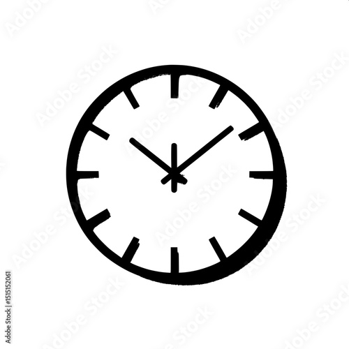Black and White SVG of Minimal Watch Face