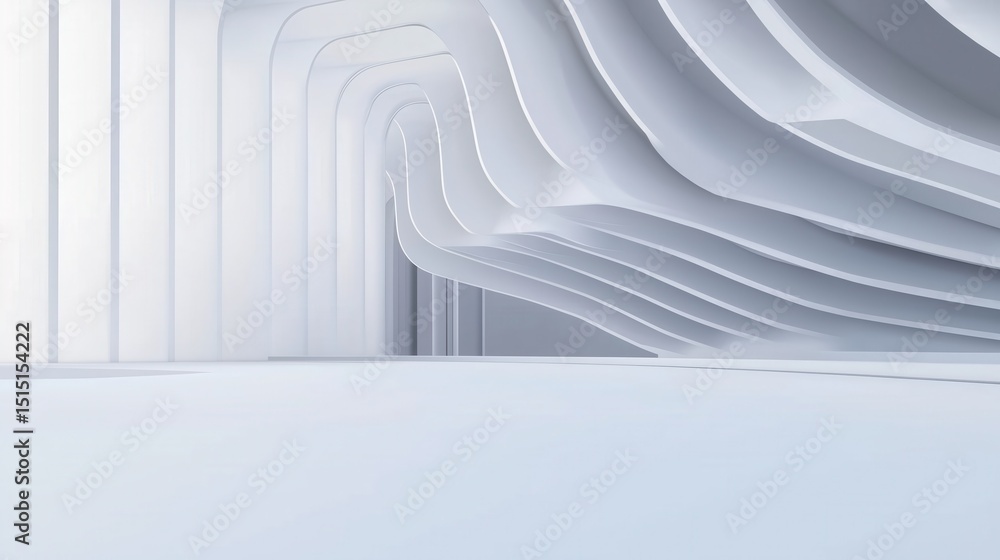 Abstract White Architectural Interior Abstract White Architectural Interior