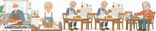 character eating fried chicken