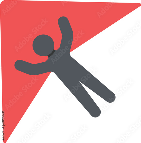 Hang Gliding Flat Icon