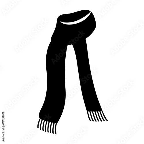 Elegant black scarf, perfect for cold weather or adding a touch of class