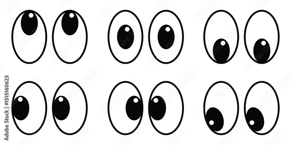 Fotografie Eyes cartoon icon