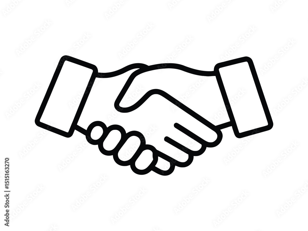 Handshake Icon: Business Agreement, Partnership, or Greeting Symbol Handshake Icon: Business Agreement, Partnership, or Greeting Symbol