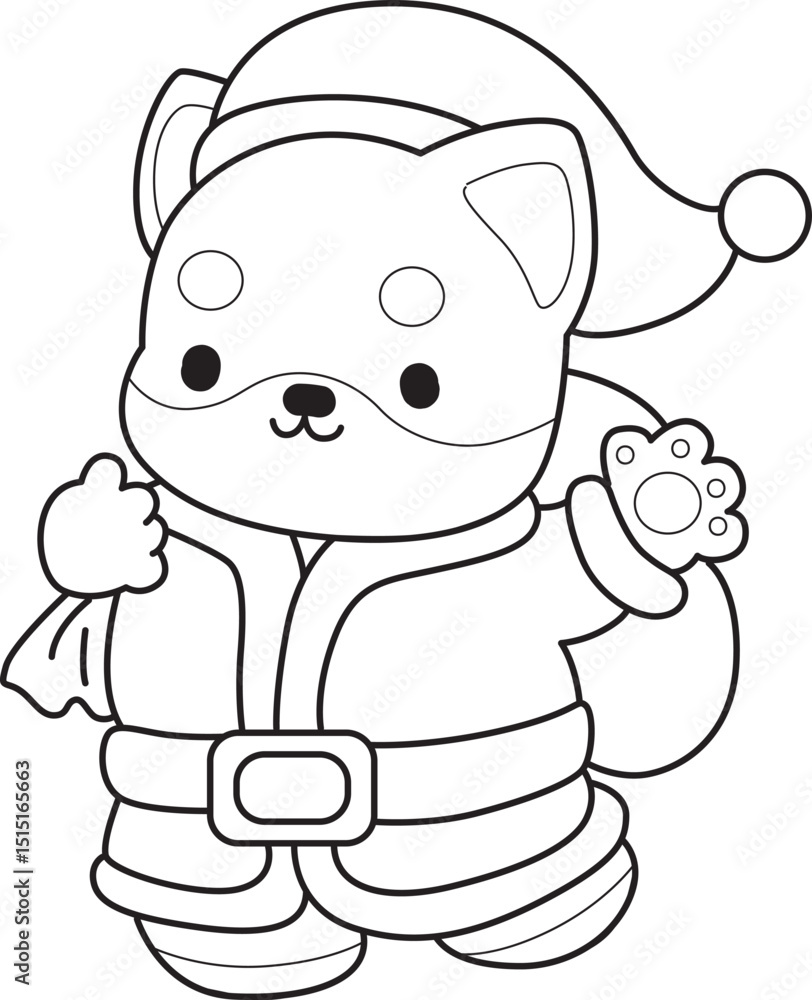 Coloring page of Fluffy Shiba Inu. Outline of Happy doggy illustrations.
Coloring page of Fluffy Shiba Inu. Outline of Happy doggy illustrations.