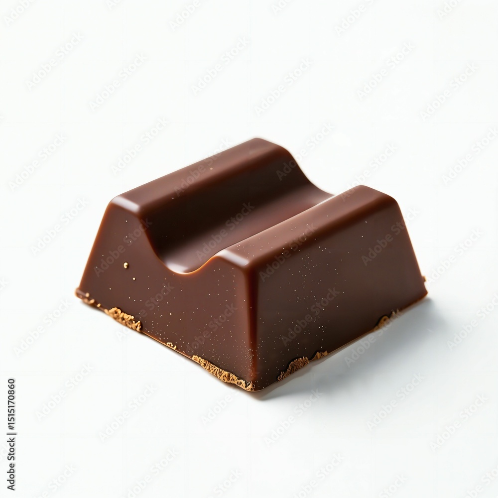 Chocolate on white background. Close up. Class 1. High quality. Top shelf. Organic. Quality tested. Generative AI. Chocolate on white background. Close up. Class 1. High quality. Top shelf. Organic. Quality tested. Generative AI.