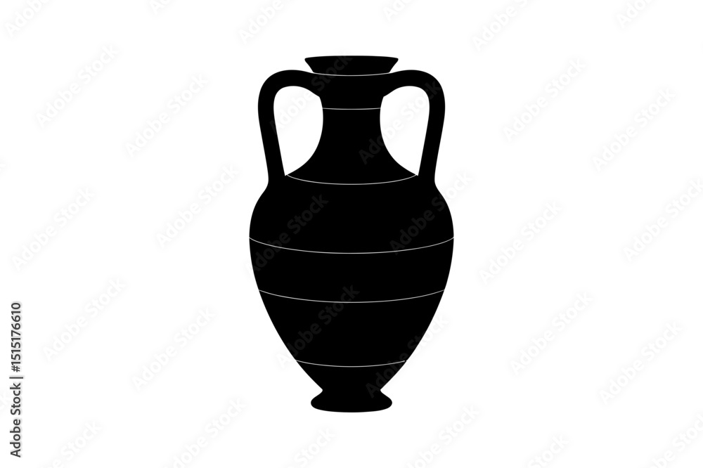 Ancient greek amphora vase pottery vessel drawing Ancient greek amphora vase pottery vessel drawing