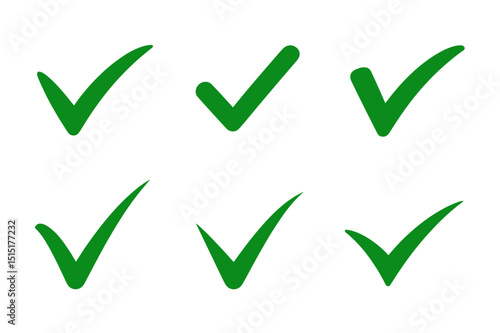 Green check mark vector symbol icon clip art design