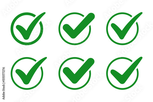 Free Download Green check mark icons for approval and validation - GFXLoad