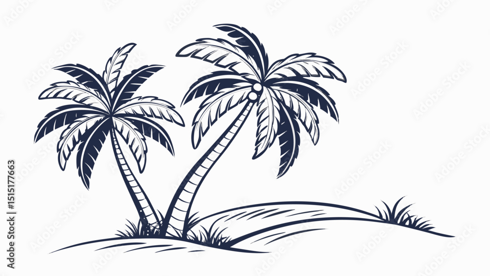 Fototapeta premium palm tree silhouette