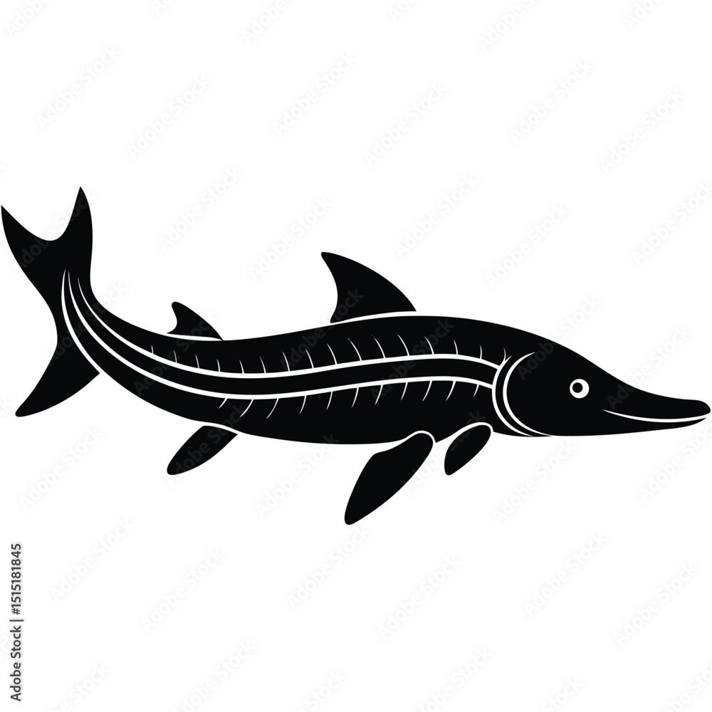 Naklejka premium sturgeon vvector