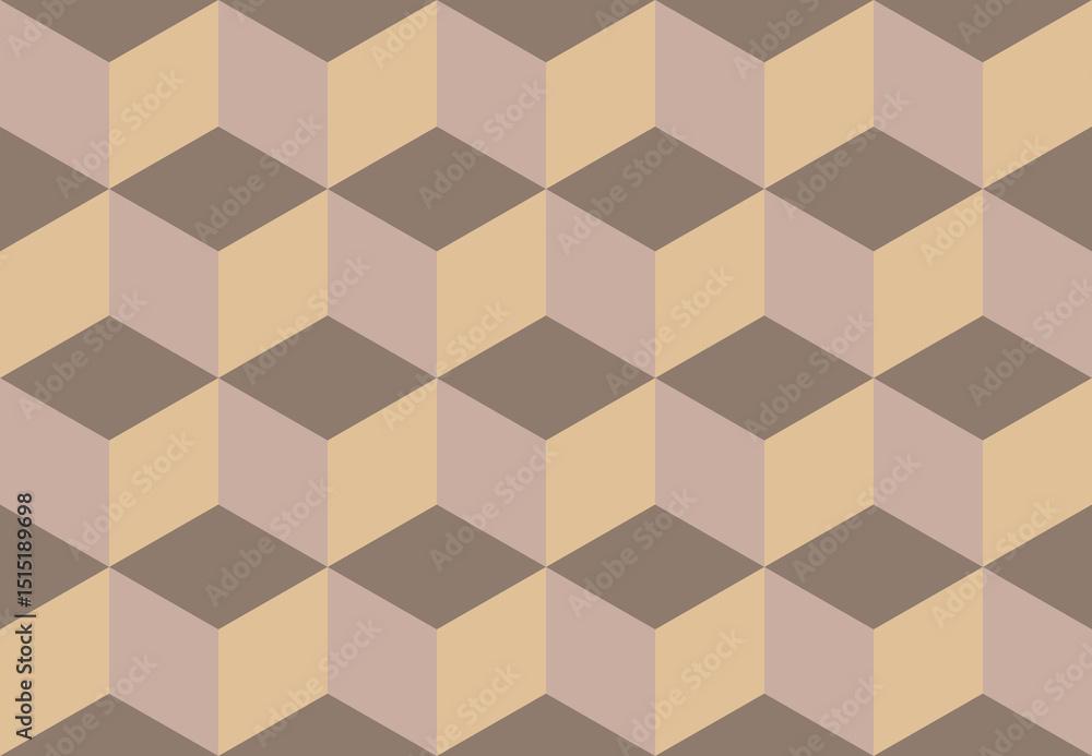 Isometric cube shape pattern in pastel colors. Isometric cube shape pattern in pastel colors.