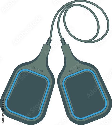 Medical Technology Icon Colorful Defibrillator Pads Vector on White