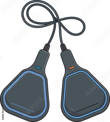 Flat Medical Illustration – Defibrillator Pads Icon 