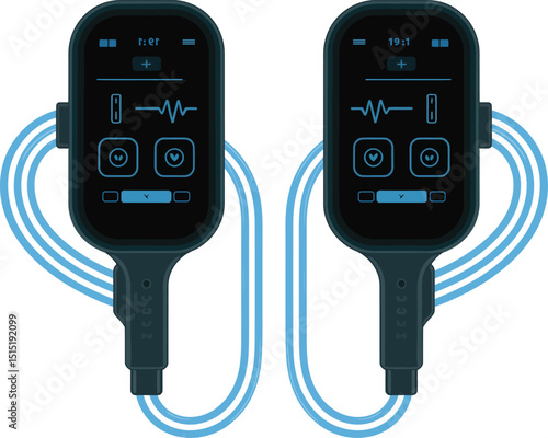 Medical Device Icon Defibrillator Pads in Vector Format