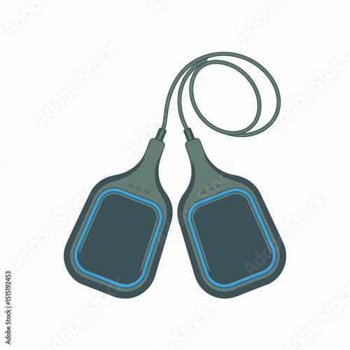 Vector Icon of Medical Defibrillator Pads  Emergency Healthcare Equipment