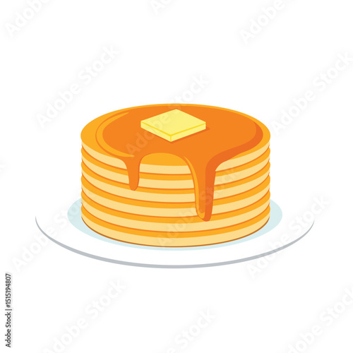 Belgian Waffle Flat Icon Vector