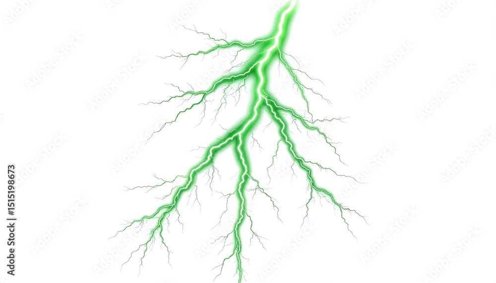 Green Lightning Bolt Abstract. Green Lightning Bolt Abstract.