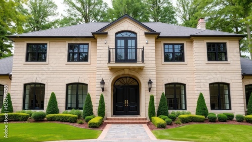 Luxury home exterior  spacious and elegant
