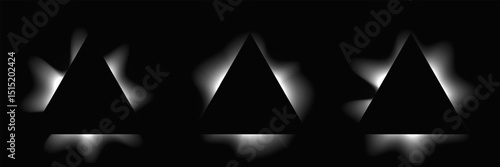 Set of triangle illuminate light frames