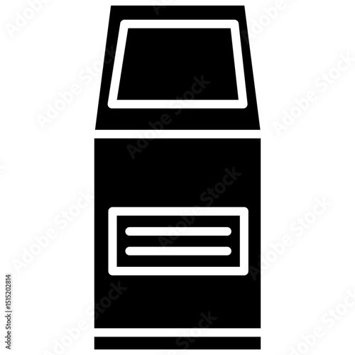 Service Terminals Glyph Icon, Service Terminals Icon – ATM, Kiosk, Self-Service, Payment Machine Line Symbol
