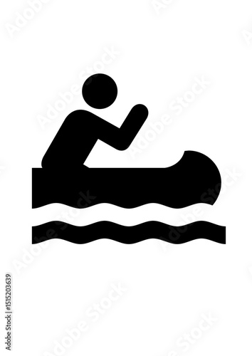 Canoeist Figure Graphic