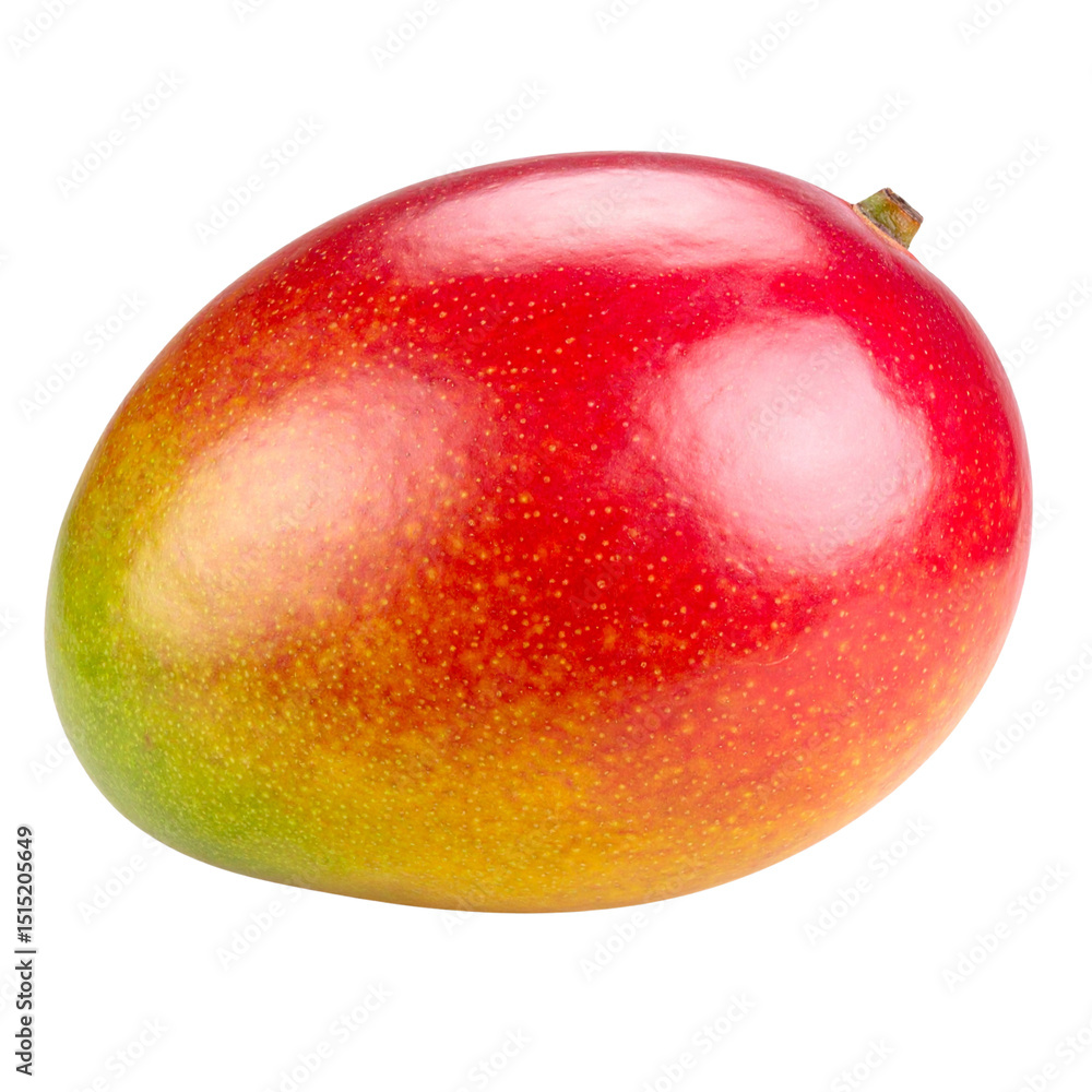 Obraz premium Elegant Japanese Mango with Vibrant Gradient Skin, Fresh Tropical Fruit on transparent Background