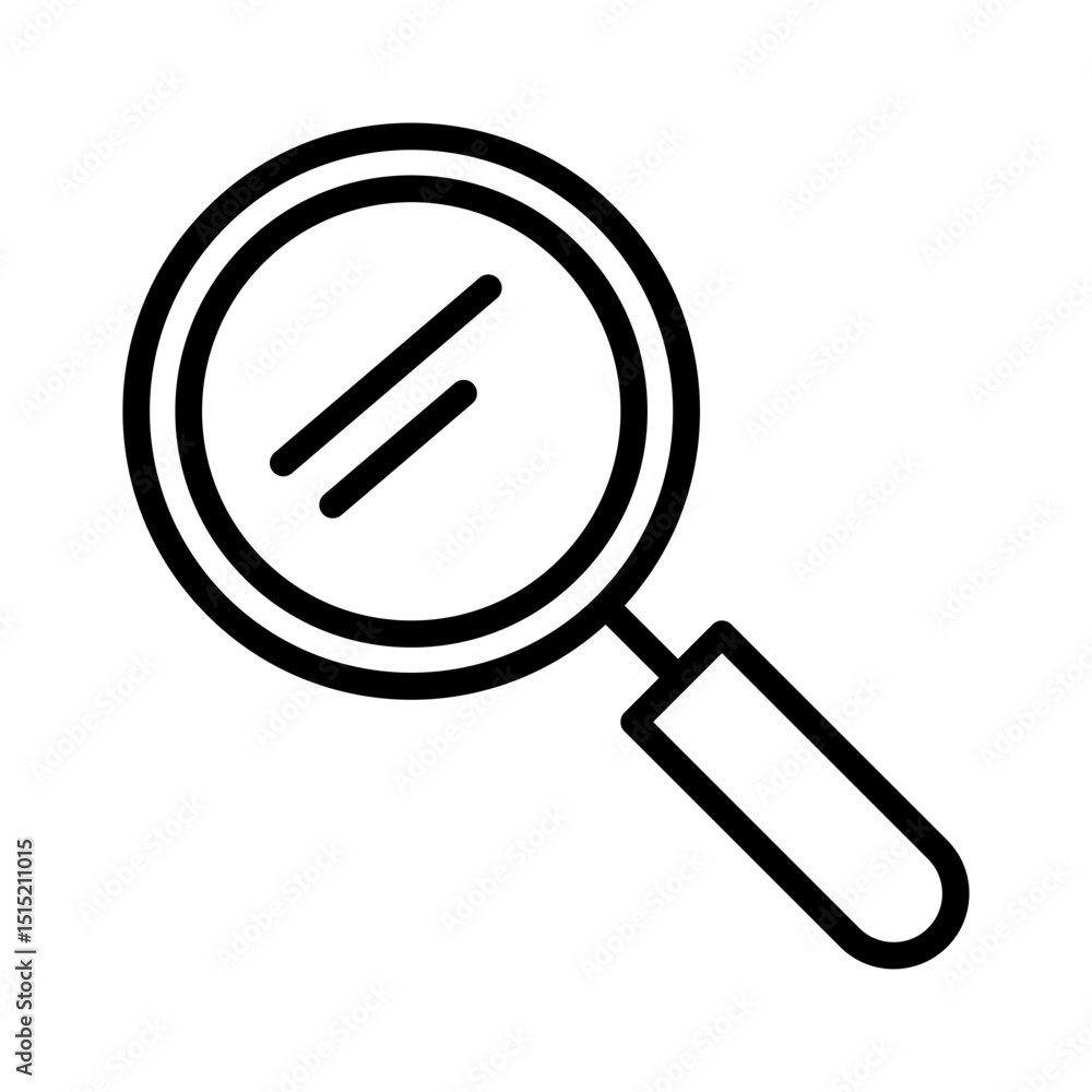 Search and zoom outline icon. Search and zoom icon isolated on white background. Transparent background, minimalist symbol. Vector images Search and zoom outline icon. Search and zoom icon isolated on white background. Transparent background, minimalist symbol. Vector images