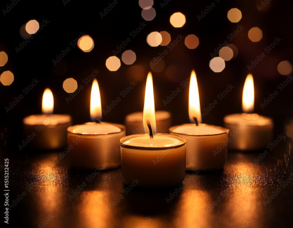 flickering candle flames against dark background magical soft flickering candle flames against dark background magical soft