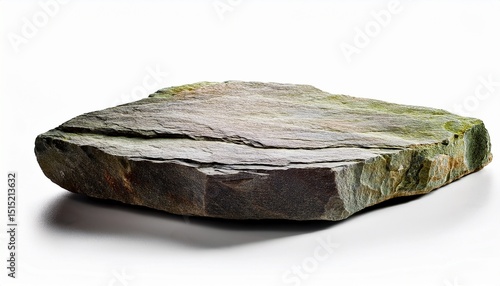 flat rock podium for product display isolated on white background