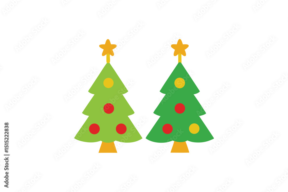 Obraz premium christmas tree vector illustration