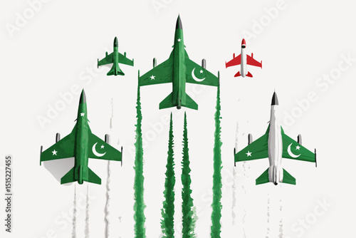 Pakistan air force jets aerobatic display team flight