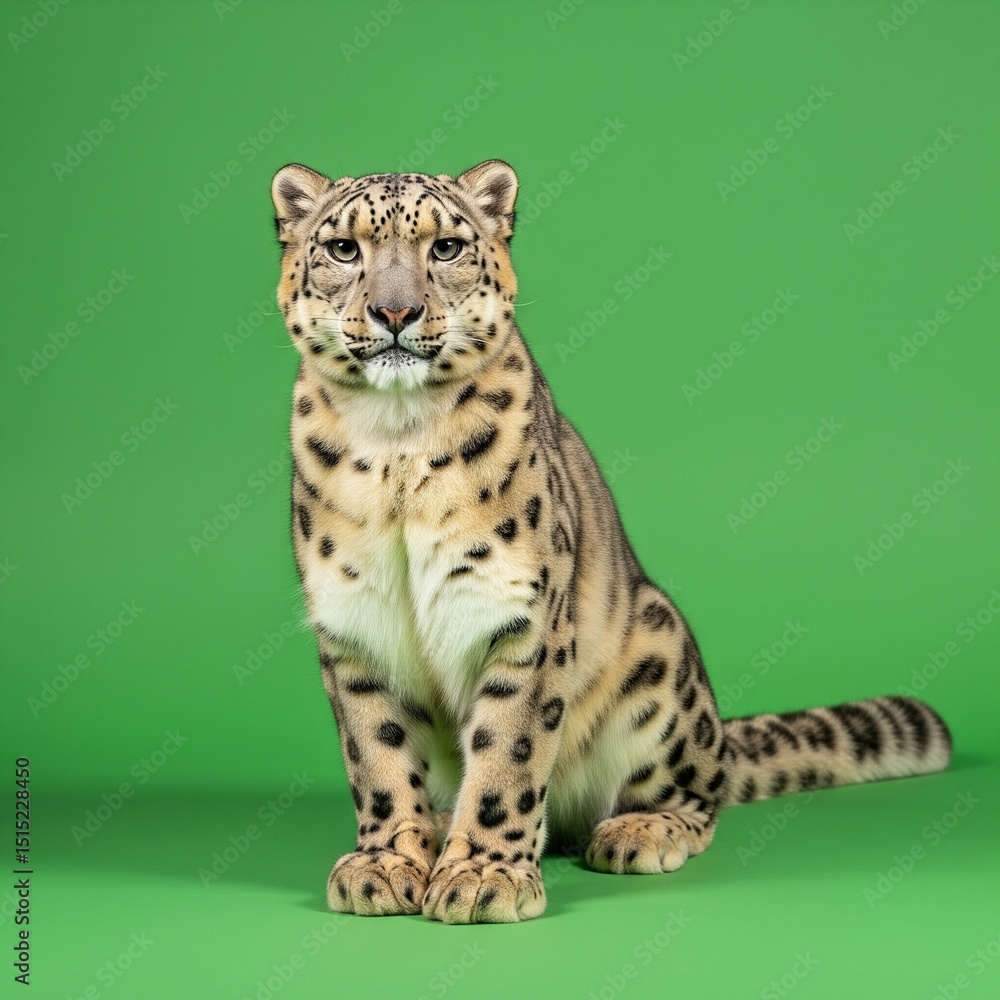 Fototapeta premium Exotic Wildlife on Green Screen: Seamlessly Integrate into Any Project