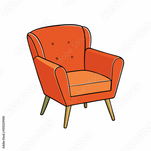 red leather armchair