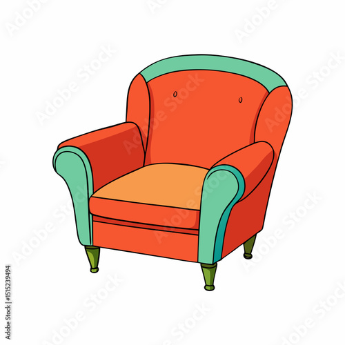 armchair isolated on white