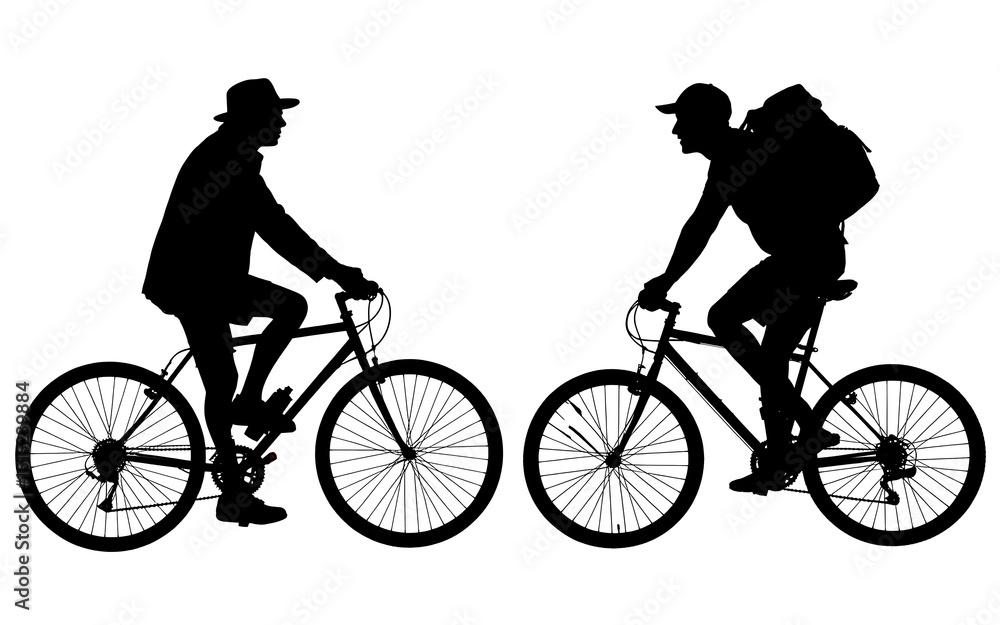 Fototapeta premium silhouette of a cyclist