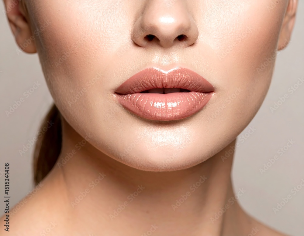 Obraz premium Close-up woman's face, lips