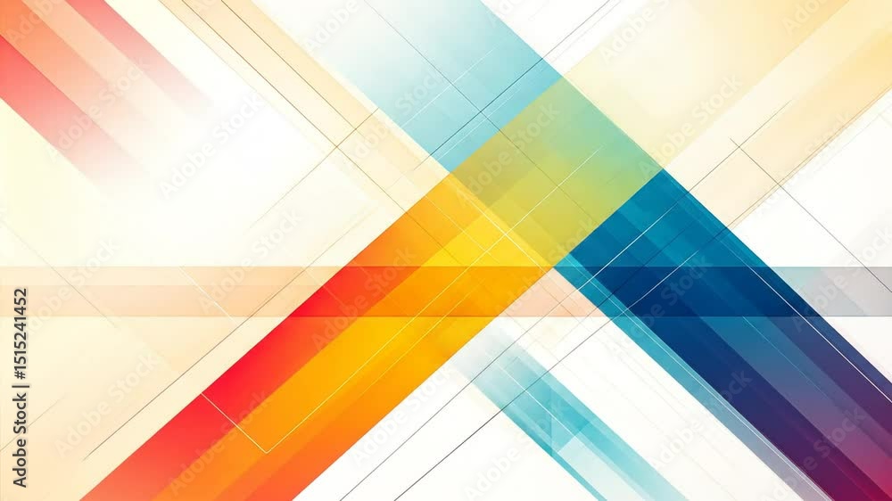 Abstract geometric design with diagonal lines and overlapping shapes