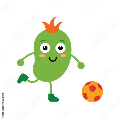 green alien with a ball