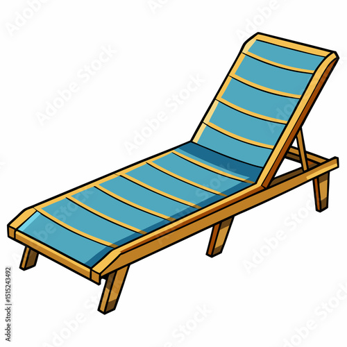 chaise longue on white background