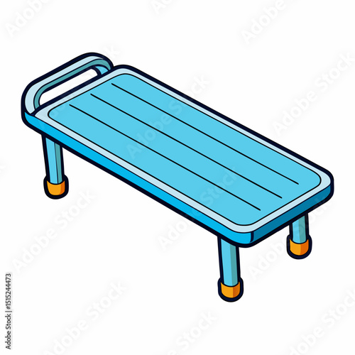 bench on a white background