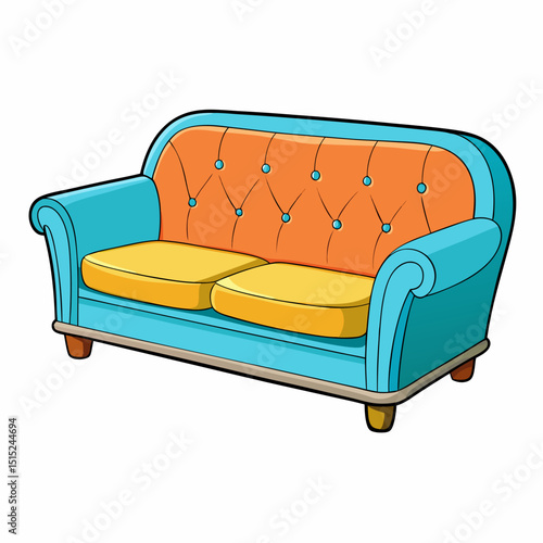 sofa isolated on white background